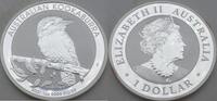 Australien 1 Dollar Kookaburra - 1 oz 9999 Silver - Elizabeth II Australia - 1$ -