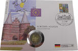 Bundesrepublik Deutschland / BRD 2 Euro Schleswig Holstein, Holstentor -