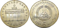 DDR / Deutsche Demokratische Republik 5 Mark der DDR 5 Mark der DDR, Brandenburger Tor 1984 A,J.1536 -
