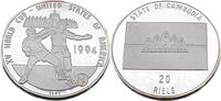 Kambodscha 20 Riels 1992 Fußball-Weltmeisterschaft USA '94 Polierte Plat... 25,95 EUR  plus 12,95 EUR verzending