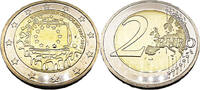 Bundesrepublik Deutschland / BRD 2 Euro 30 Jahre Europaflagge -