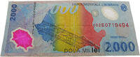 Rumänien 2000 Lei Totale Sonnenfinsternis (11. August 1999) & der Eintritt in das neue Jahrtausend -