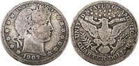 Vereinigte Staaten / USA Quarter Dollar Barber Quarter 1907 O -