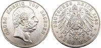 Kaiserreich Sachsen 5 Mark Georg König von Sachsen, J.130 -