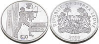 Sierra Leone 10 Dollar Olympische Spiele 2004 in Athen, antiker Bogenschütze -