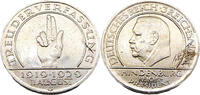 Weimarer Republik 3 Reichsmark 10 Jahre Weimarer Verfassung,J.340 -