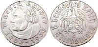 Drittes Reich 2 Reichsmark 450 Jahre Geburt Martin Luther,J.352 -