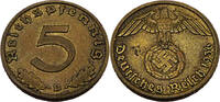 Drittes Reich 5 Reichspfennig 5 Pfennig, J.363, 1936 D -