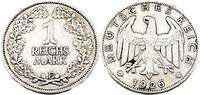 Weimarer Republik 1 Reichsmark 1 Mark, J.319, 1926 F -