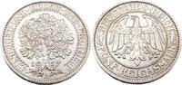 Weimarer Republik 5 Reichsmark Eichbaum, J.331 -