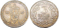 Weimarer Republik 3 Reichsmark 1000 Jahre Rheinlande Deutschland,J.321 -