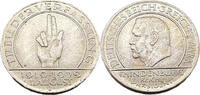 Weimarer Republik 3 Reichsmark 10 Jahre Weimarer Verfassung,J.340 -