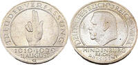 Weimarer Republik 3 Reichsmark 10 Jahre Weimarer Verfassung,J.340 -