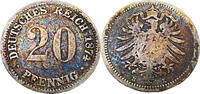 Kaiserreich 20 Pfennig 20 Pfennig,J.5 1874 B -