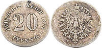 Kaiserreich 20 Pfennig 20 Pfennig,J.5 1874 F -