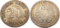 Kaiserreich 20 Pfennig 20 Pfennig,J.5 1875 F -