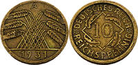 Weimarer Republik 10 Reichspfennig 10 Pfennig, J.317 -