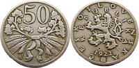 Tschechoslowakei 50 Heller Kursmünze 50 Heller -