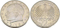 Bundesrepublik Deutschland / BRD 2 Deutsche Mark Max Planck -