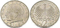 Bundesrepublik Deutschland / BRD 2 Deutsche Mark Max Planck -
