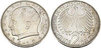 Bundesrepublik Deutschland / BRD 2 Deutsche Mark Max Planck, 1959 F -