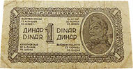 Jugoslawien 1 Dinar Standard Banknote - Jugoslawischer Partisanensoldat mit Gewehr -