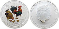 Australien 50 Cents Jahr des Hahns, Farbmünze -