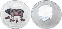 Australien 1 Dollar Jahr des Schweins -