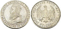 Weimarer Republik 5 Reichsmark 450 Jahre Universität Tübingen,J.329 -