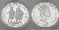 Cookinseln / Cook Islands 50 Dollars 500 Years of America - 1492 - 1992 - Elizabeth II - Hernán Cortés & Montezuma -