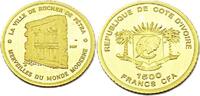 Elfenbeinküste 1500 Francs Weltwunder der Moderne / Antike Stadt Petra -