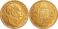 Hungary 20 Francs-8 Forint 1882 Gold 20 Francs-8 Forint Hungary, Franz Joseph I -