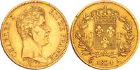 France 40 Francs 1824 Gold 40 Francs, France, Charles X, Scarce -