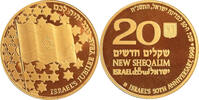 Israel 20 Schekel 1998 Gold 20 Shekel Israel "Israels 50th Anniversary", 2345 coins minted -