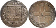 Russia Poltina 1799 Silver Poltina Russia, Paul I of Russia, Scarce -