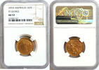 Australia Sovereign 1876-S Gold Sovereign "Shield", Australia, NGC AU-53 -