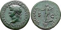 Roman Empire Dupondius Nero, with Exceptional 'Emerald' Green Glass like Patina, Very Rare -