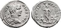 Roman Empire Denarius Caracalla. Well Centered on a Large Flan. Lightly Toned -