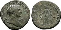 Roman Empire Dupondius Trajan. with a Wonderful Olive Green Natural Patina. -