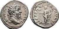 Roman Empire Denarius Septimius Severus. Rome Mint. with a Lovely Dark-Yellowish Tone. -