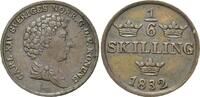Schweden, 1/6 Skilling Karl XIV. Johan, 1818-1844, -