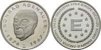 Europa, Silbermed. 2. Europataler - Konrad Adenauer, 1876-1967, -