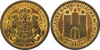 Hamburg, Kupfer-Medaille 100 Jahre Hamburgische Münze 1875-1975, -