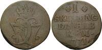 Dänemark, Skilling Christian VII., 1766-1808, -