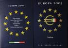 Italien, Euro-Kursmünzensets mit Medaille Euro-Set Europa, -