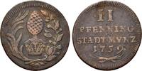 Stadt Augsburg, 1 Heller und 2 Pfennig Kleinmünzen der Stadt Augsburg, -