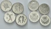 Korea, 4x 2000 Won Olympische Sommerspiele 1988 in Seoul, -