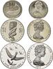 Cook-Inseln, 50 Tene, 1 und 5 Dollars Elisabeth, seit 1952, -