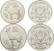 Botswana, 5 und 10 Pula 15 Jahre World Wildlife Fund - Südafrikanischer Spießbock und Klippspringer, -