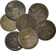 Wismar, Lot 7x III Pfennig Stadt, überwiegend Schwedische Herrschaft, -
